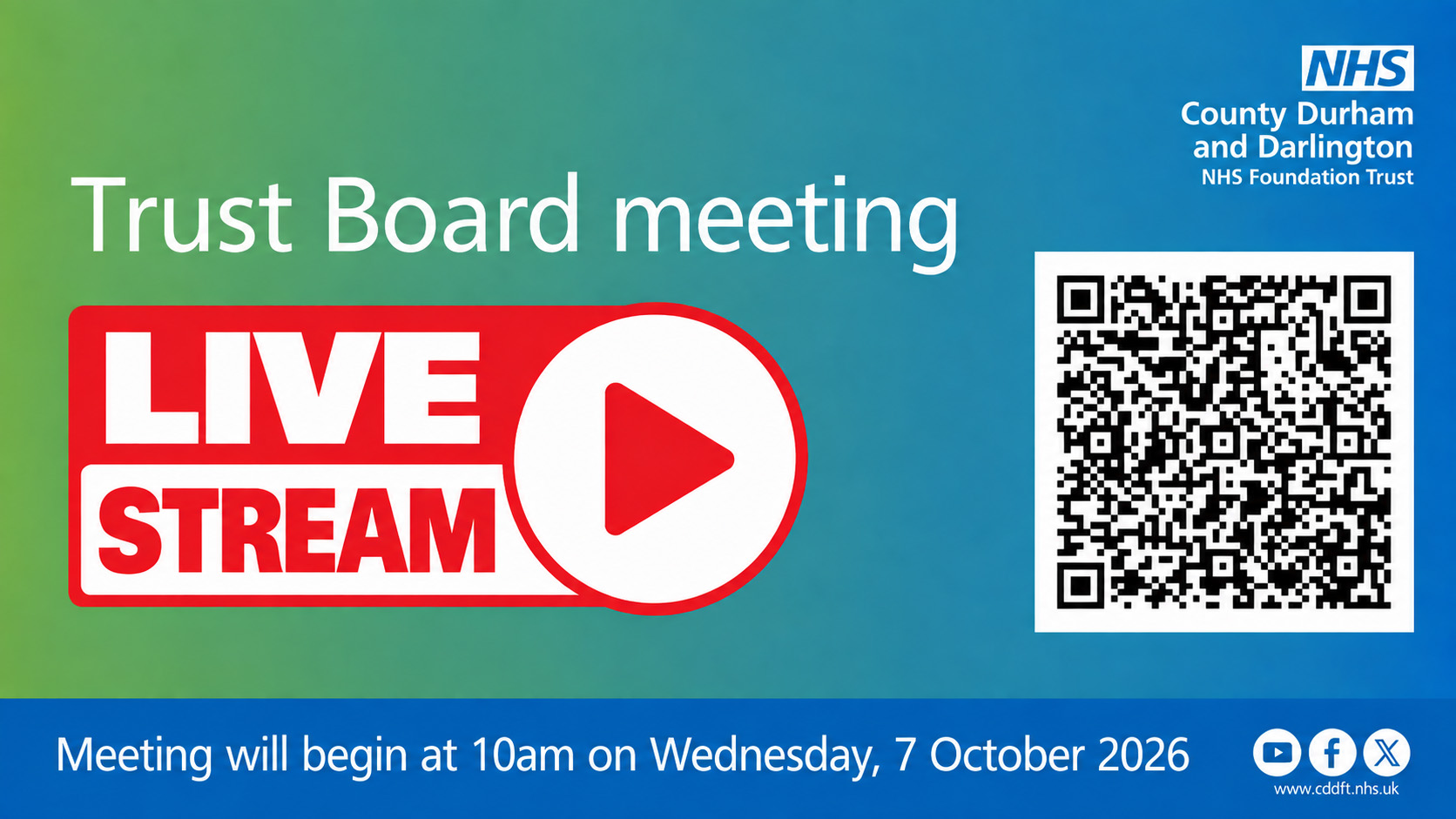 CDDFT Live Stream meeting information